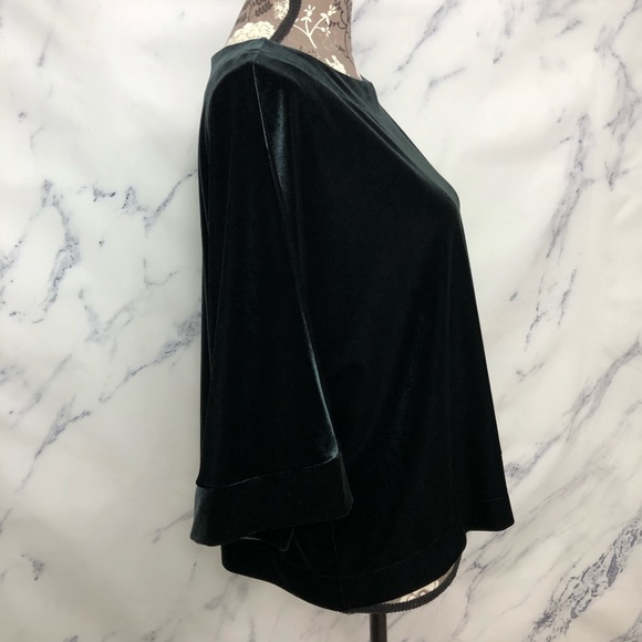 GAP Velvet Bat Wing Kimono Sleeve Boxy Top - Picture 5 of 9